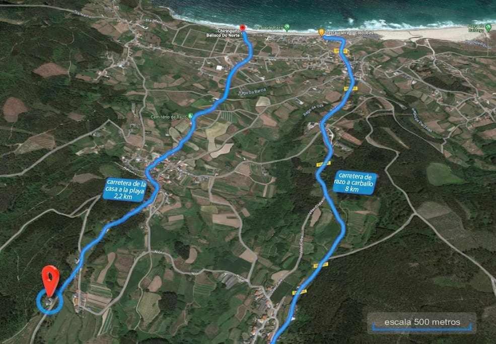 Ag Casa Anema 10 Huespedes A 2Km De La Playa Razo Corunha Exterior foto